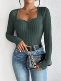 Women's Diamond Collar Tops Fashion Designer Knitted XS-L Cardigans-Women's Fashion Designer Jerseys Tops-army green53508-43-Women's fashion designer plus size clothes