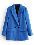 Women's Double Breasted Fashion Designer Blazer Jackets-Women's Fashion Designer Jackets