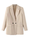 Women's Double Breasted Fashion Designer Blazer Jackets-Women's Fashion Designer Jackets