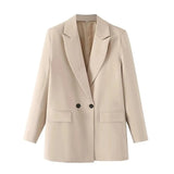 Women's Double Breasted Fashion Designer Blazer Jackets-Women's Fashion Designer Jackets