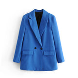 Women's Double Breasted Fashion Designer Blazer Jackets-Women's Fashion Designer Jackets