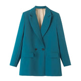 Women's Double Breasted Fashion Designer Blazer Jackets-Women's Fashion Designer Jackets