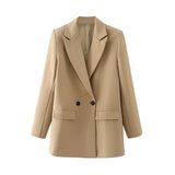 Women's Double Breasted Fashion Designer Blazer Jackets-Women's Fashion Designer Jackets