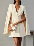 Women's Double-Breasted Shawl Fashion Designer Backless S-L Dresses (Short)