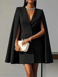 Women's Double-Breasted Shawl Fashion Designer Backless S-L Dresses (Short)