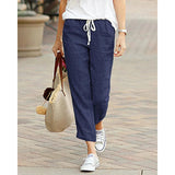 Women's Draw String Loose Fashion Designer Cotton Pants-Women's Fashion Designer Leggings / Pants