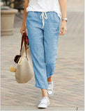 Women's Draw String Loose Fashion Designer Cotton Pants-Women's Fashion Designer Leggings / Pants