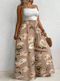Women's Drawstring Floral 1-5XL Fashion Designer Pants (Plus Size)