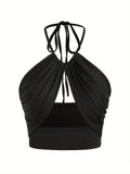 Women's Drawstring Tank Tops Designer Fashion Crop S-L Singlets