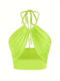 Women's Drawstring Tank Tops Designer Fashion Crop S-L Singlets