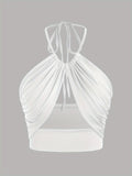Women's Drawstring Tank Tops Designer Fashion Crop S-L Singlets
