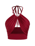 Women's Drawstring Tank Tops Designer Fashion Crop S-L Singlets