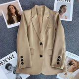 Women's Elegant Office Tops Fashion Designer S-3XL Blazer Jackets-Women's Fashion Designer Jackets-International Women's Clothing
