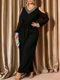 Women's Fashion Designer 1-4XL Wide Leg Jumpsuits (Plus Size)