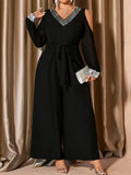 Women's Fashion Designer 1-4XL Wide Leg Jumpsuits (Plus Size)