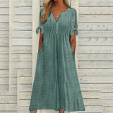 Women's 1-5XL Fashion Designer Hollowed Out Midi Dresses (Plus Size)-Women's Fashion Designer Plus Size Dresses-International Women's Clothing