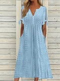 Women's 1-5XL Fashion Designer Hollowed Out Midi Dresses (Plus Size)-Women's Fashion Designer Plus Size Dresses-International Women's Clothing