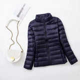 Women's Fashion Designer Collar Warm White Duck Down 1-7XL Jackets (Plus Size)-Women's Tops Fashion Designer Plus Size Jerseys-International Women's Clothing