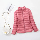 Women's Fashion Designer Collar Warm White Duck Down 1-7XL Jackets (Plus Size)-Women's Tops Fashion Designer Plus Size Jerseys-International Women's Clothing