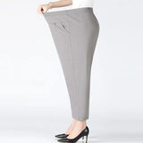 Women's Fashion Designer 1-8XL High Waist Elastic Pants (Plus Size)-Women's Fashion Designer Plus Size Leggings / Pants