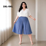 Women's Fashion Designer 3-9XL Plazzo Capri Pants (Plus Size)
