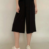 Women's Fashion Designer 3/4 Wide Leg 2-6XL Pants (Plus Size)-Women's Fashion Designer Plus Size Leggings / Pants-International Women's Clothing