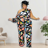 Women's Fashion Designer Backless 2-5XL Jumpsuits (Plus Size)-Women's Plus Size Fashion Designer Rompers / Jumpsuits-International Women's Clothing