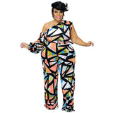 Women's Fashion Designer Backless 2-5XL Jumpsuits (Plus Size)-Women's Plus Size Fashion Designer Rompers / Jumpsuits-International Women's Clothing