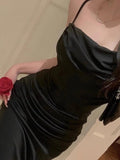 Women's Fashion Designer Bodycon Ruffled Spaghetti Dresses (Long)-Women's Fashion Designer Dresses