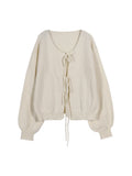 Women's Fashion Designer Crop Tops Knitted Wide Sleeve S-L Cardigans