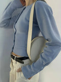 Women's Fashion Designer Crop Tops Knitted Wide Sleeve S-L Cardigans