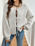 Women's Fashion Designer Crop Tops Knitted Wide Sleeve S-L Cardigans