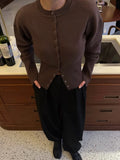 Women's Fashion Designer Crop Tops Knitted Wide Sleeve S-L Cardigans