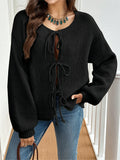 Women's Fashion Designer Crop Tops Knitted Wide Sleeve S-L Cardigans