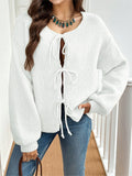 Women's Fashion Designer Crop Tops Knitted Wide Sleeve S-L Cardigans