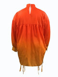 Women's Fashion Designer 3-5XL Drawstring Short Dresses (Plus Size)-Women's Fashion Designer Dresses-Women's fashion designer plus size clothes