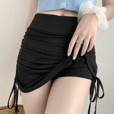 Women's Fashion Designer Drawstring Mini Shorts & Skirts (Short)