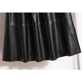 Women's Fashion Designer Faux Leather 2-4XL Midi Skirts (Plus Size)