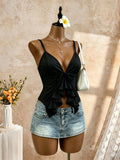 Women's Fashion Designer Halter Neck Crop Tank Tops S-L Singlets