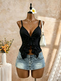 Women's Fashion Designer Halter Neck Crop Tank Tops S-L Singlets