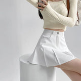 Women's Fashion Designer High Waist Pleated Mini Skirts (Short)-Women's Fashion Designer Skirts
