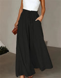 Women's Fashion Designer High Waist Wide Leg Pants (Plus Size)