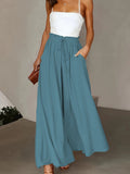 Women's Fashion Designer High Waist Wide Leg Pants (Plus Size)