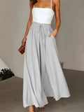 Women's Fashion Designer High Waist Wide Leg Pants (Plus Size)