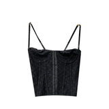Women's Fashion Designer Lace Corset Crop Tops Singlets-Women's Tops Fashion Designer Singlets