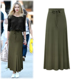 Women's Fashion Designer M-6XL Cotton Long Skirts (Plus Size)-Women's Fashion Designer Plus Size Skirts-International Women's Clothing