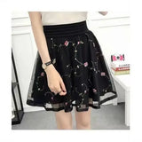 Women's Fashion Designer Mesh Overlay Mini Skirts (Short)-Women's Fashion Designer Skirts