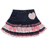 Women's Fashion Designer Patchwork Multi Layered Lace Trim Mini Skirts (Short)-Women's Fashion Designer Skirts