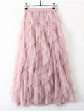 Women's Fashion Designer Ruffle Layered Skirts (Long)-Women's Fashion Designer Skirts