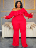 Women's Fashion Designer Ruffled 1-5XL Jumpsuits (Plus Size)